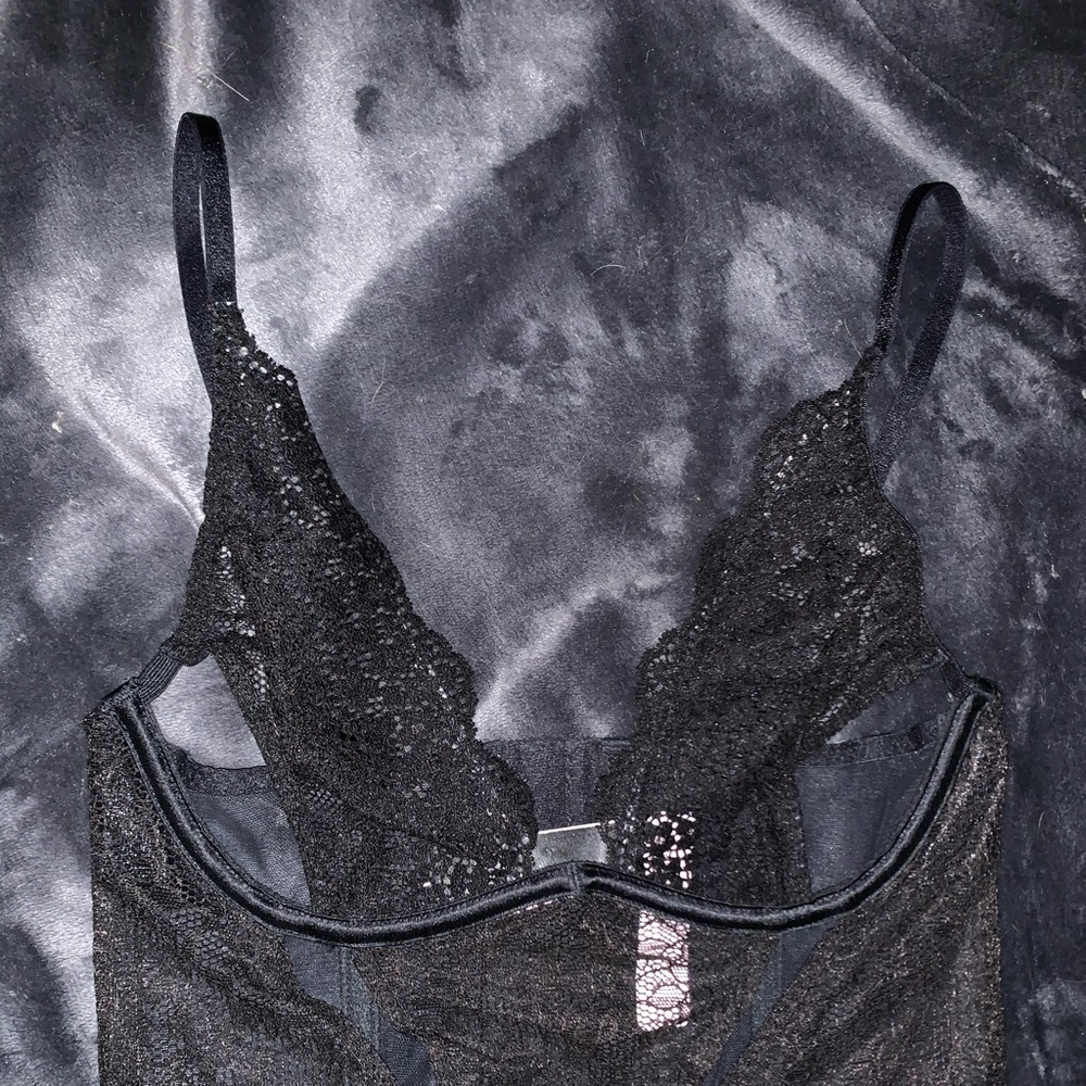 NEW Victoria’s Secret Corset Black Lace XS - Picture 4 of 10